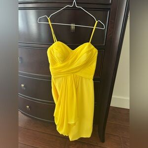 Symphony of Venus Elegant Canary Yellow Dress w/Removable Straps